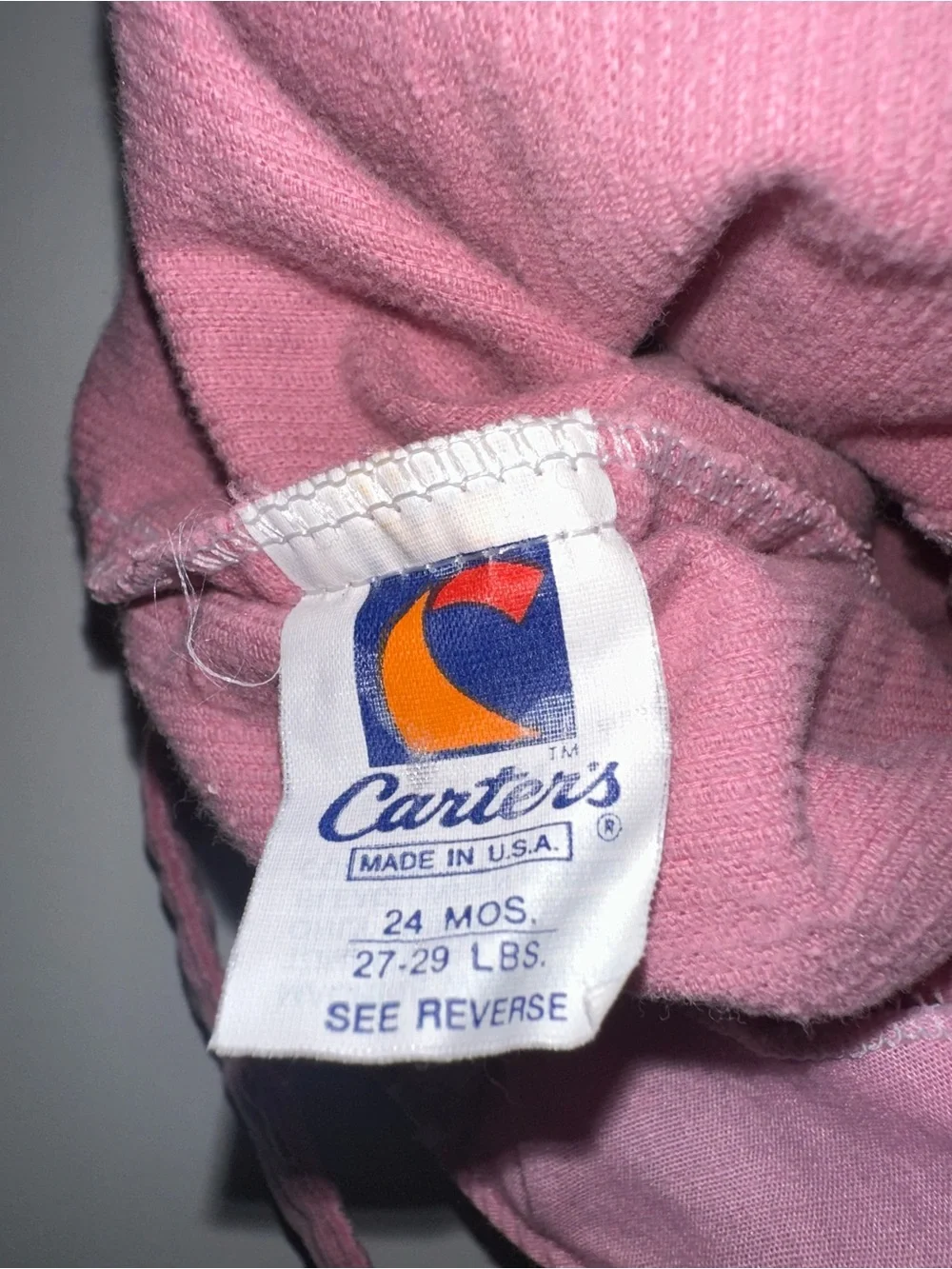 Vintage Carter's Dusty Rose Corduroy Overalls Size 24 Months